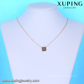 44168 africain bijoux en or vente chaude pas cher 18 k dainty simple carré type or alliage de cuivre bijoux collier